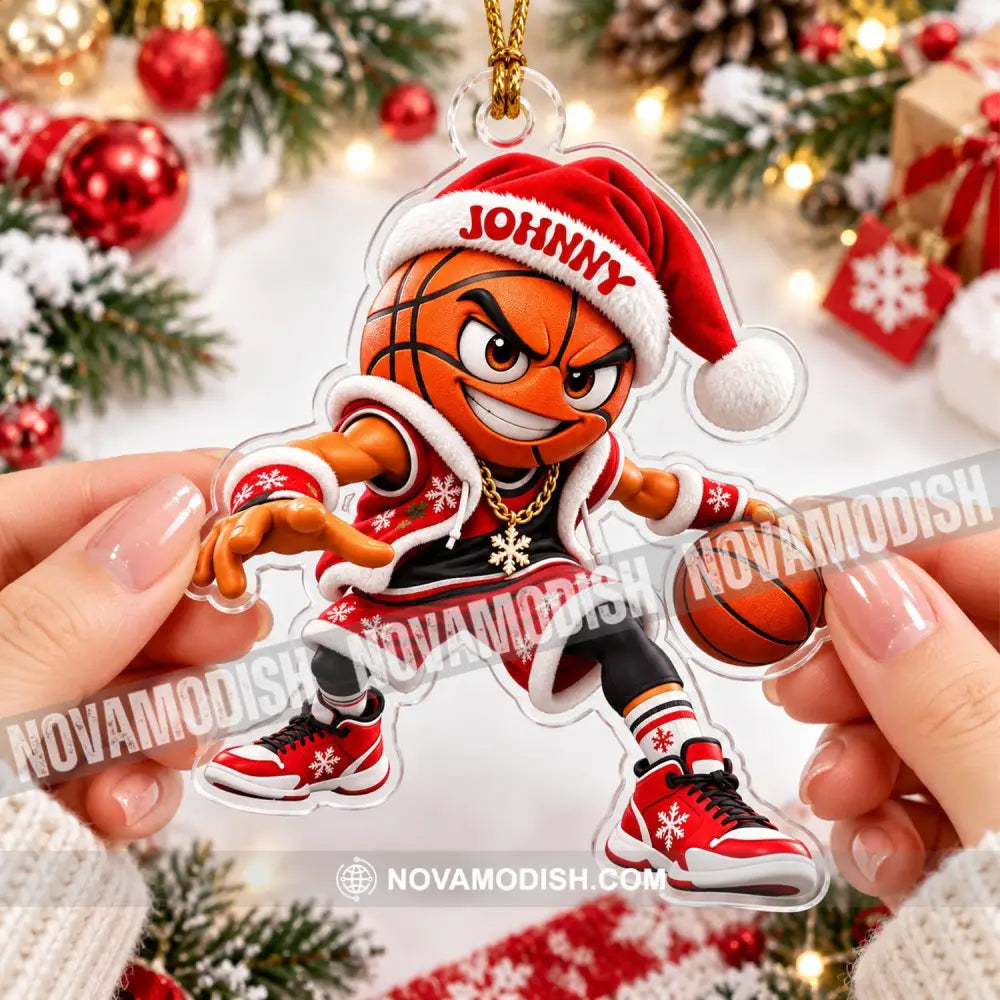 Basketball Home Decor Christmas Ornament Personalized Ornament - Ornament