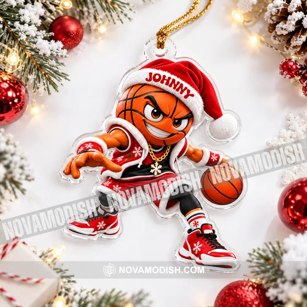 Basketball Home Decor Christmas Ornament Personalized Ornament - Ornament