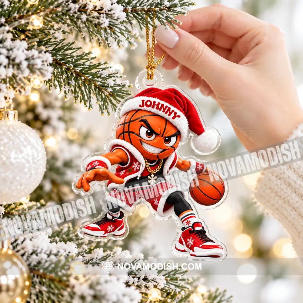 Basketball Home Decor Christmas Ornament Personalized Ornament - Ornament