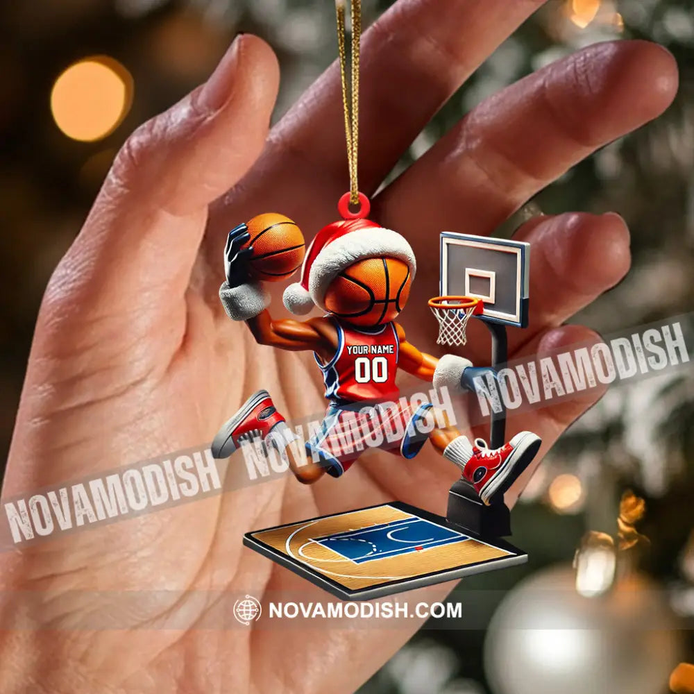 Basketball Player Christmas Ornament Personalized