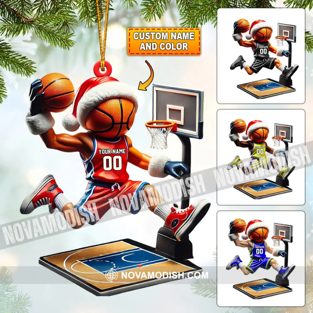 Basketball Player Christmas Ornament Personalized 3.54’’ / 1