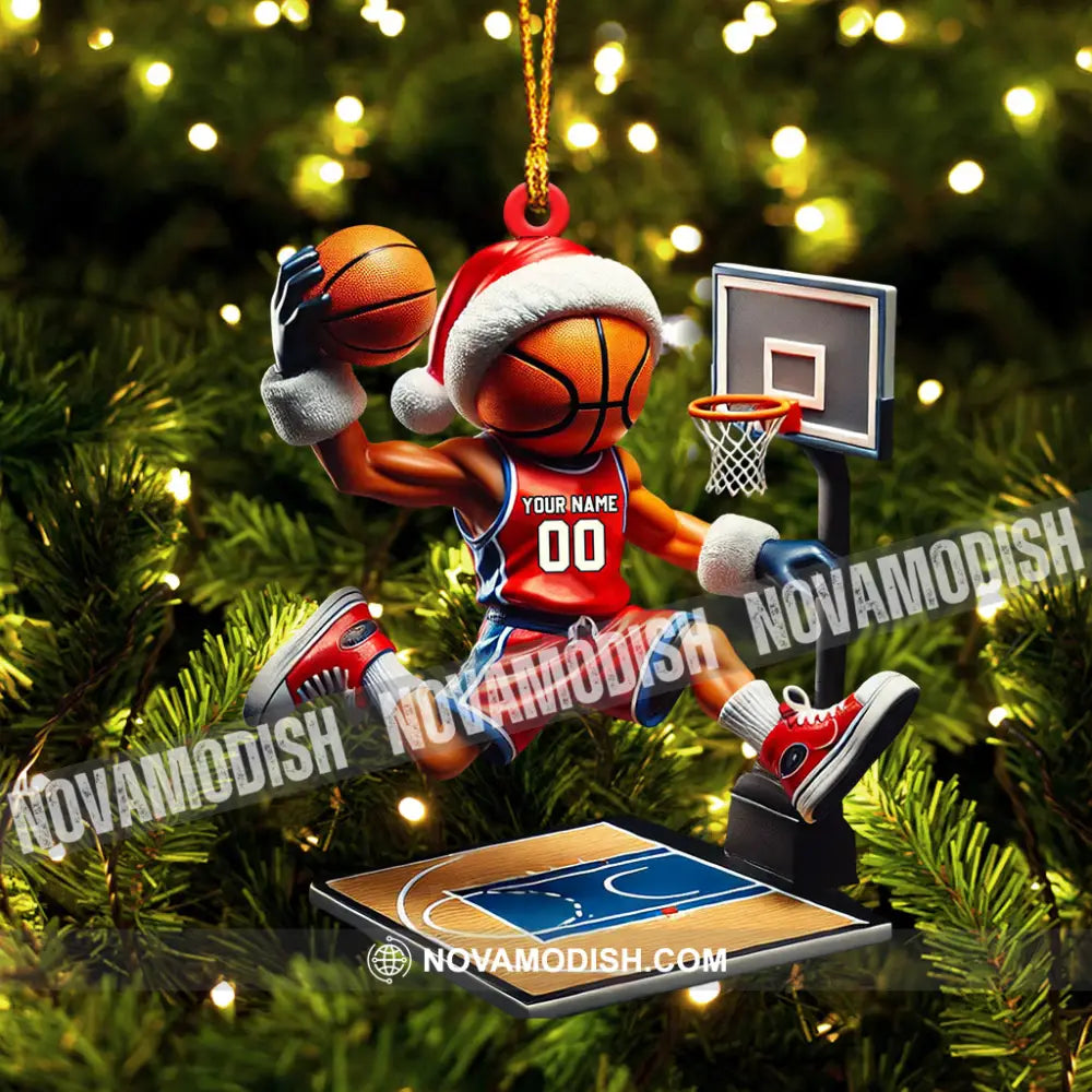 Basketball Player Christmas Ornament Personalized