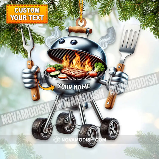 Bbq Grill Christmas Ornament Personalized 3.54’’ / 1