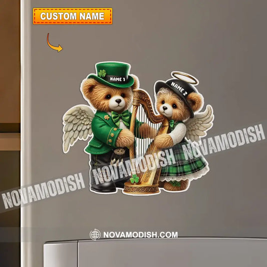 Bear Couple Patrick’s Day Fridge Magnet - Personalized