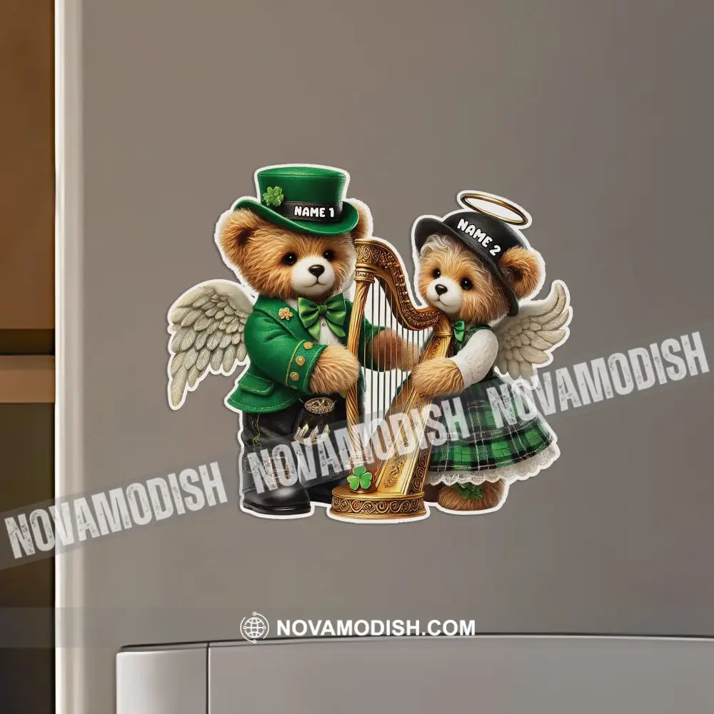 Bear Couple Patrick’s Day Fridge Magnet - Personalized 3.54’’ / 1 Piece