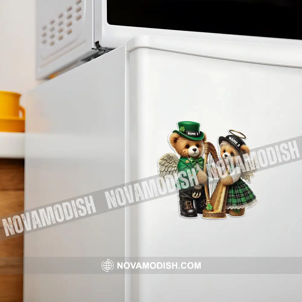 Bear Couple Patrick’s Day Fridge Magnet - Personalized