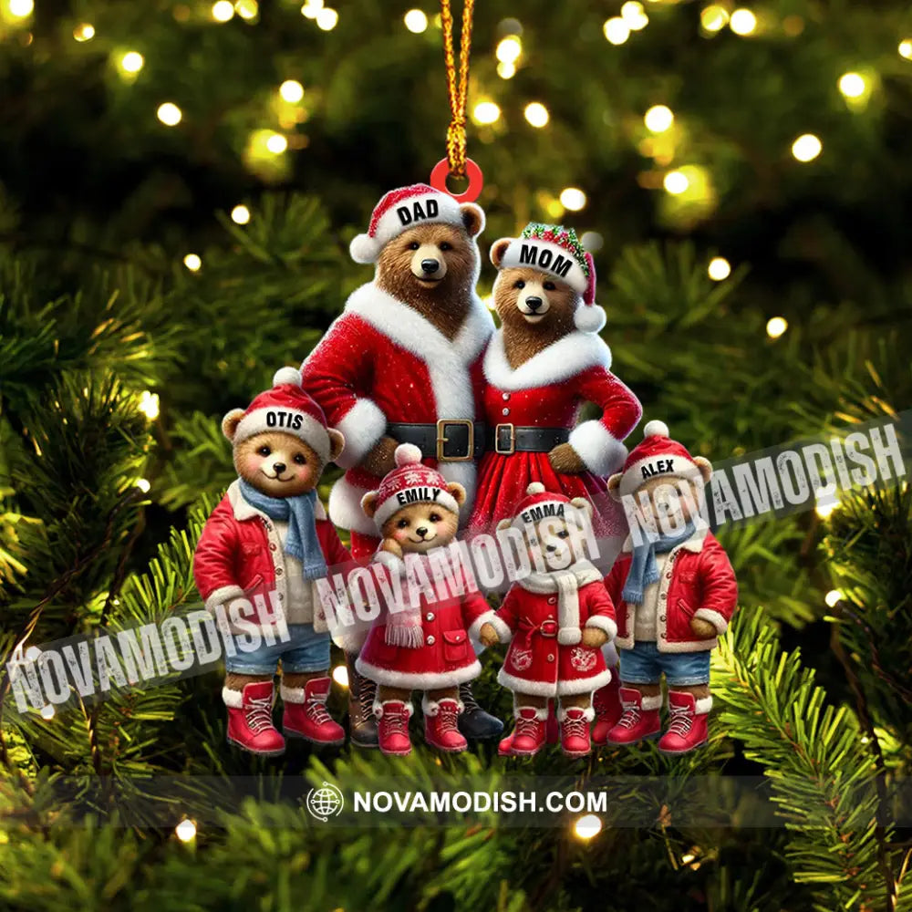 Bear Family Home Decor Christmas Ornament Personalized