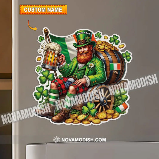 Beer Man Happy St Patrick’s Day Fridge Magnet - Personalized