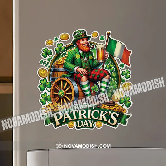 Beer Man Happy St Patrick’s Day Fridge Magnet - Personalized