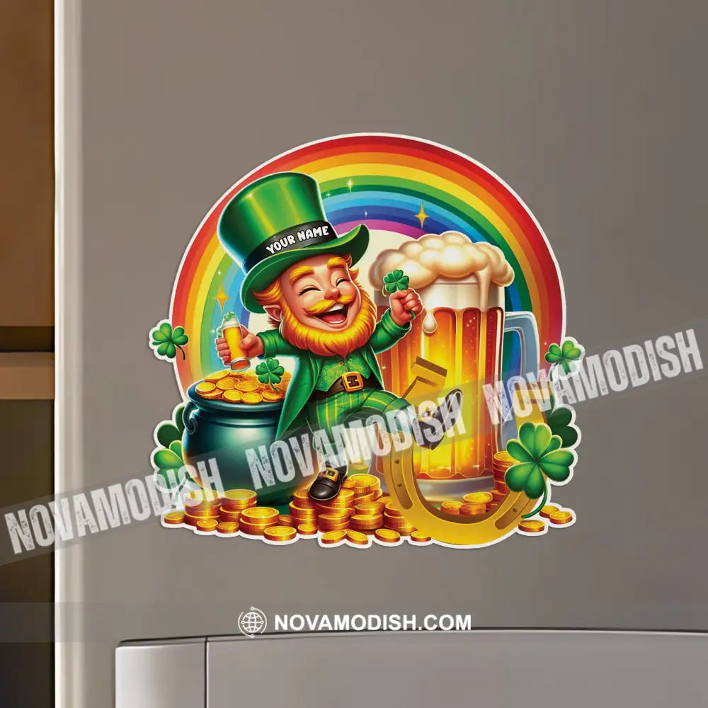 Beer Man St.patrick’s Day Fridge Magnet - Personalized 3.54’’ / 1 Piece