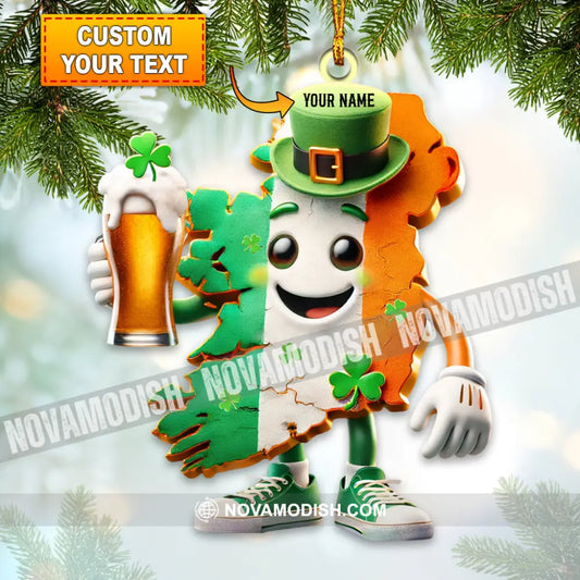 Beer Party St.patrick’s Day Home Decor Christmas Ornament Personalized 3.54’’ / 1