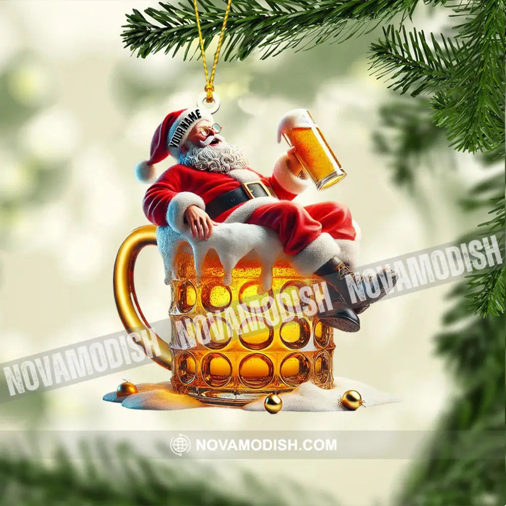 Beer Santa Home Decor Christmas Ornament Personalized