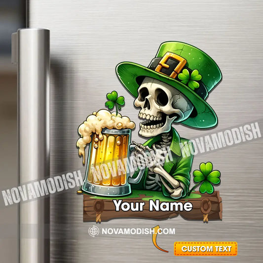 Beer Skull Patrick’s Day Fridge Magnet - Personalized 3.54’’ / 1 Piece