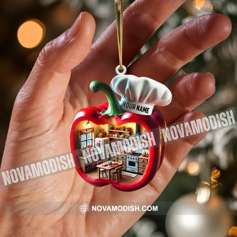 Bell Pepper Christmas Ornament Personalized