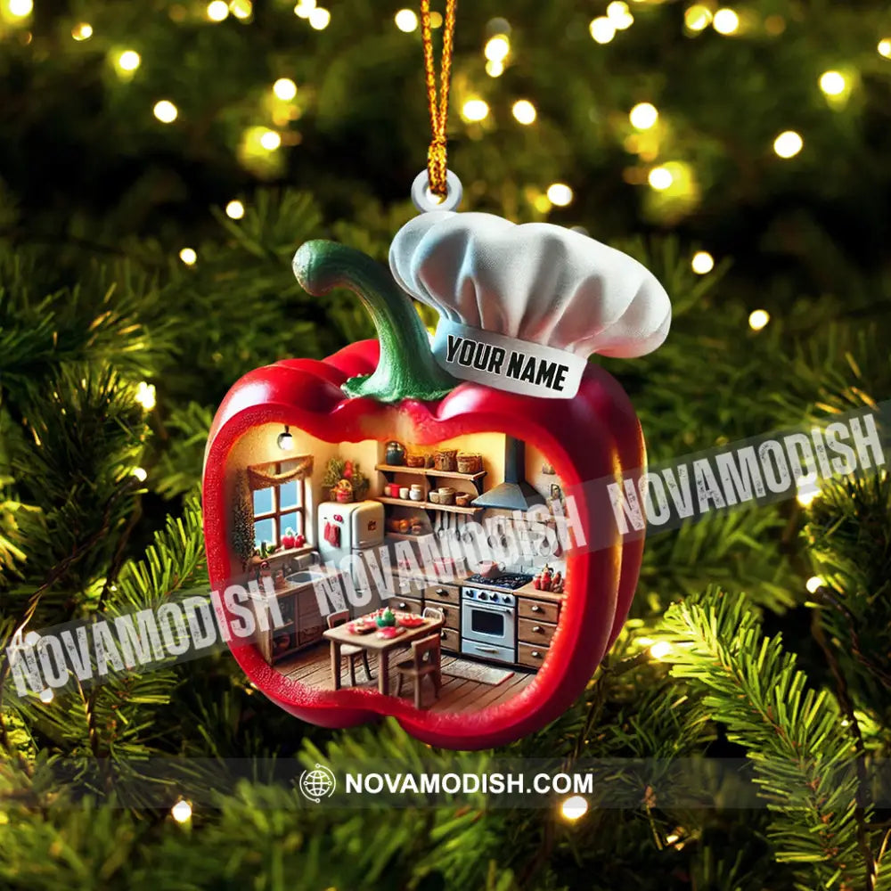 Bell Pepper Christmas Ornament Personalized