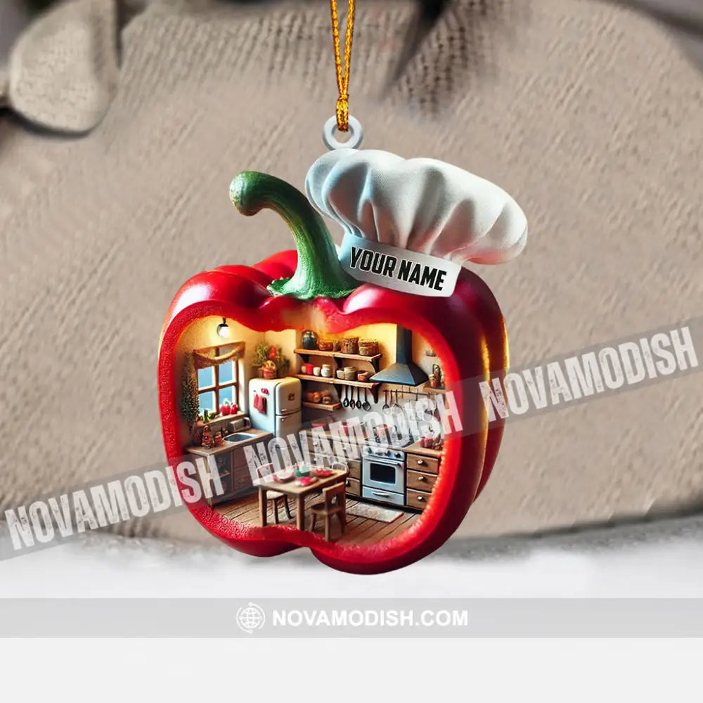 Bell Pepper Christmas Ornament Personalized