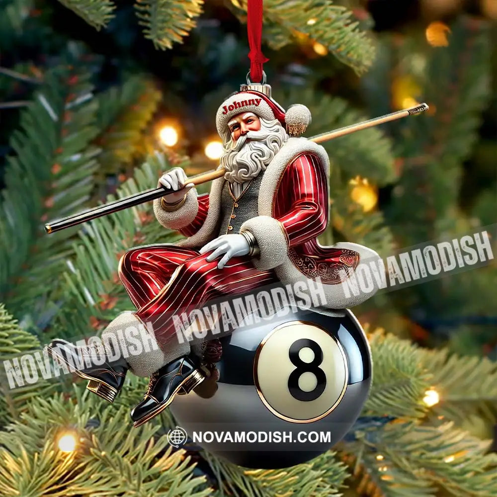 Billiard Christmas Ornament Personalized