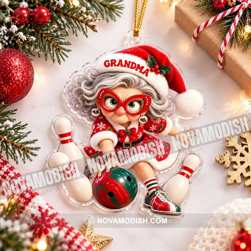 Bowling Grandma Home Decor Christmas Ornament Personalized Ornament - Ornament