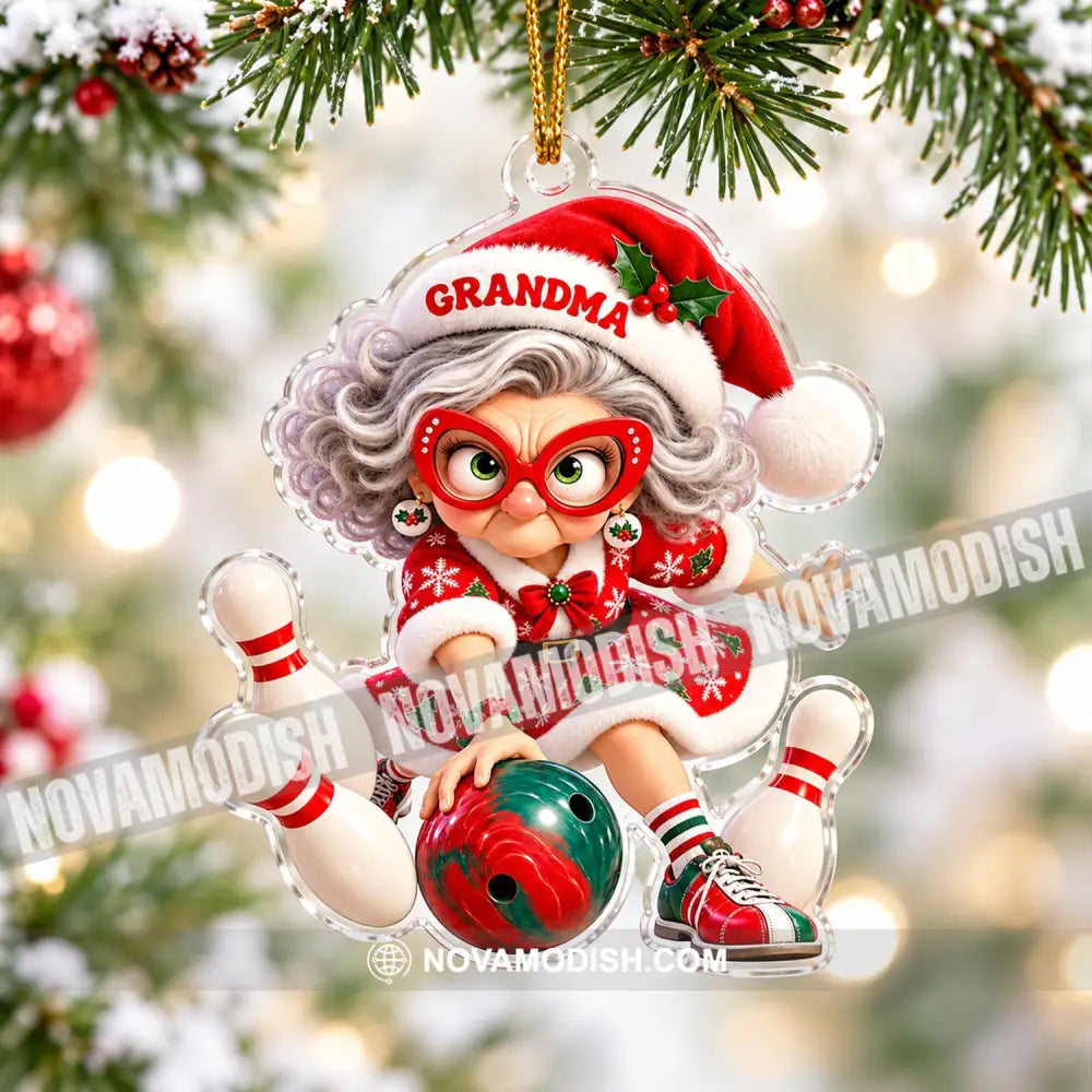 Bowling Grandma Home Decor Christmas Ornament Personalized Ornament - Ornament