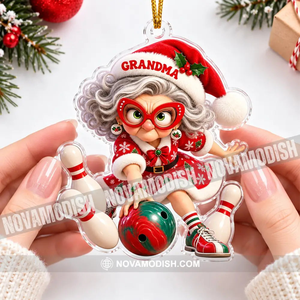 Bowling Grandma Home Decor Christmas Ornament Personalized Ornament - Ornament