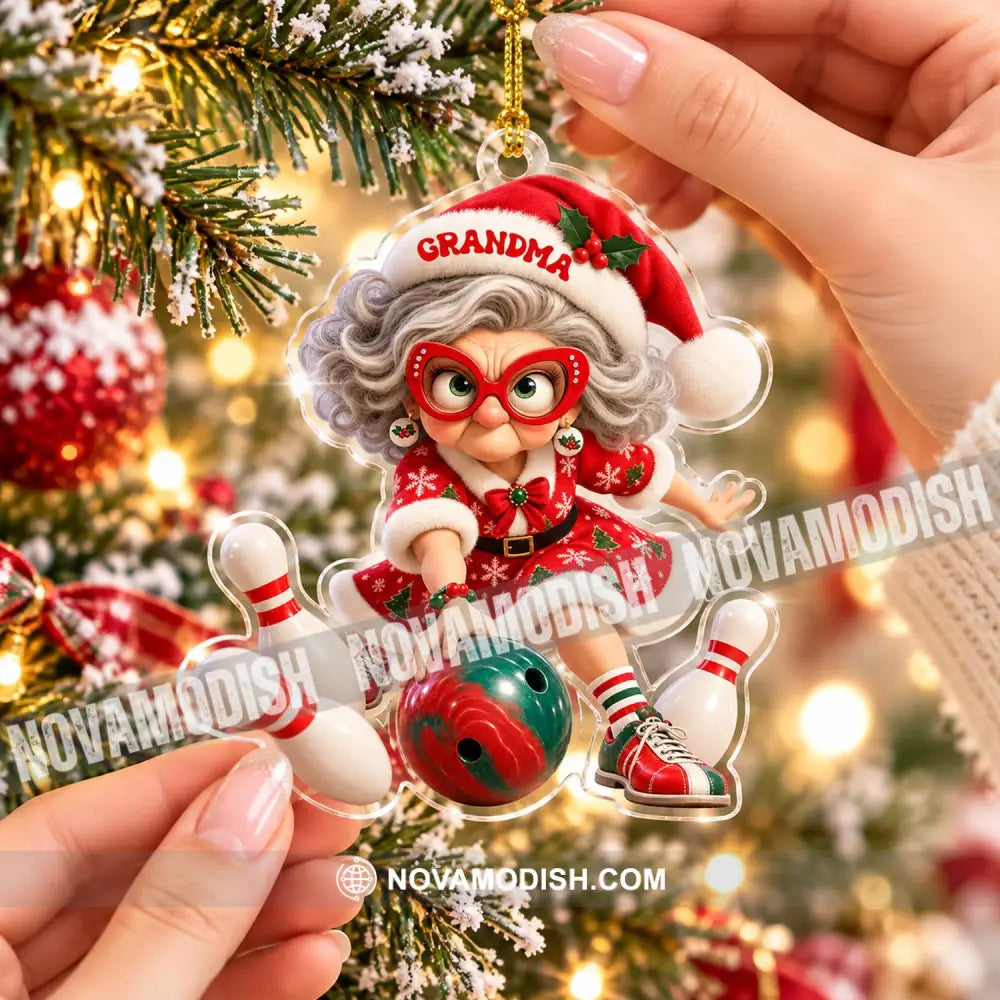 Bowling Grandma Home Decor Christmas Ornament Personalized Ornament - Ornament