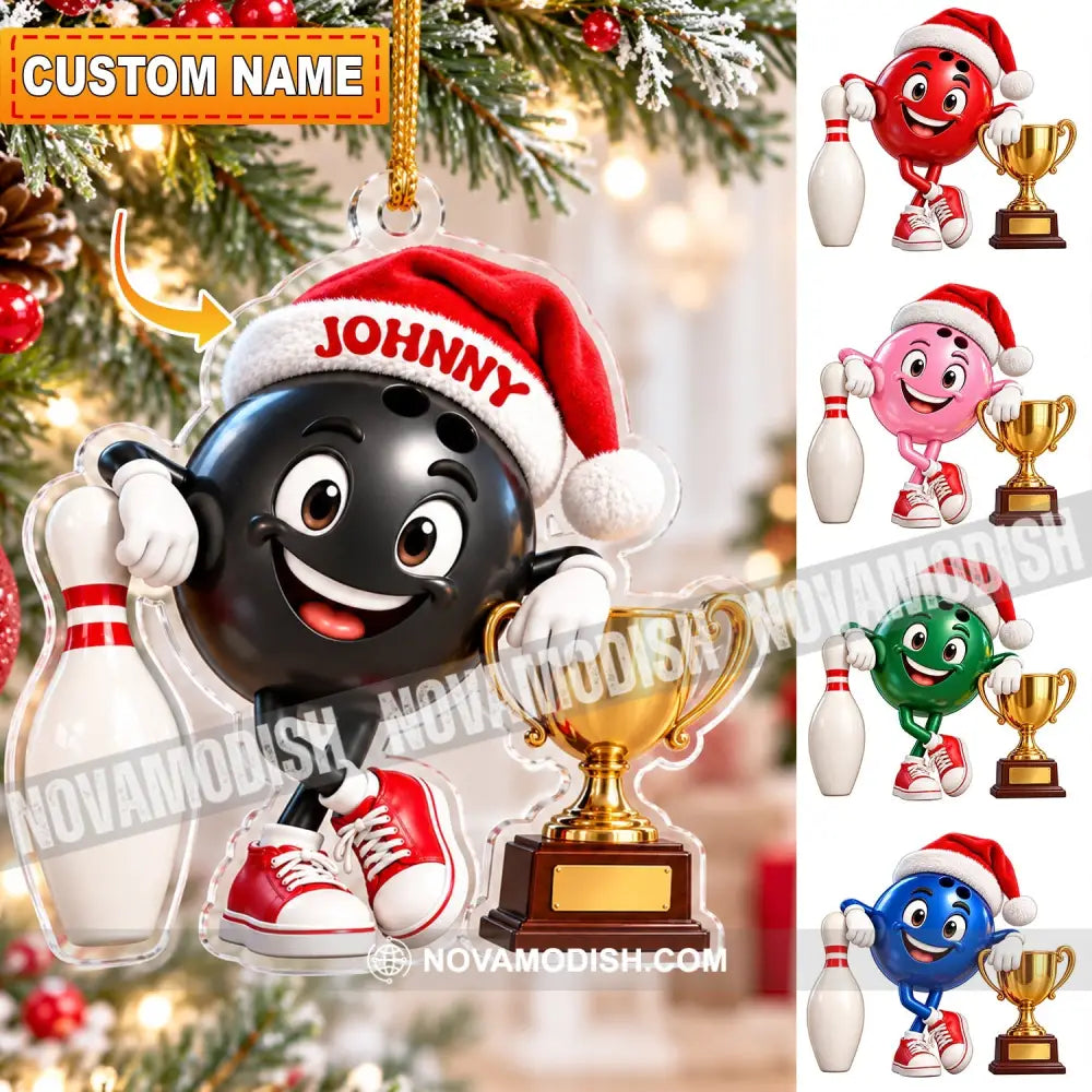 Bowling Home Decor Christmas Ornament Personalized Ornament - 3.54’’ / 1 Ornament - Ornament