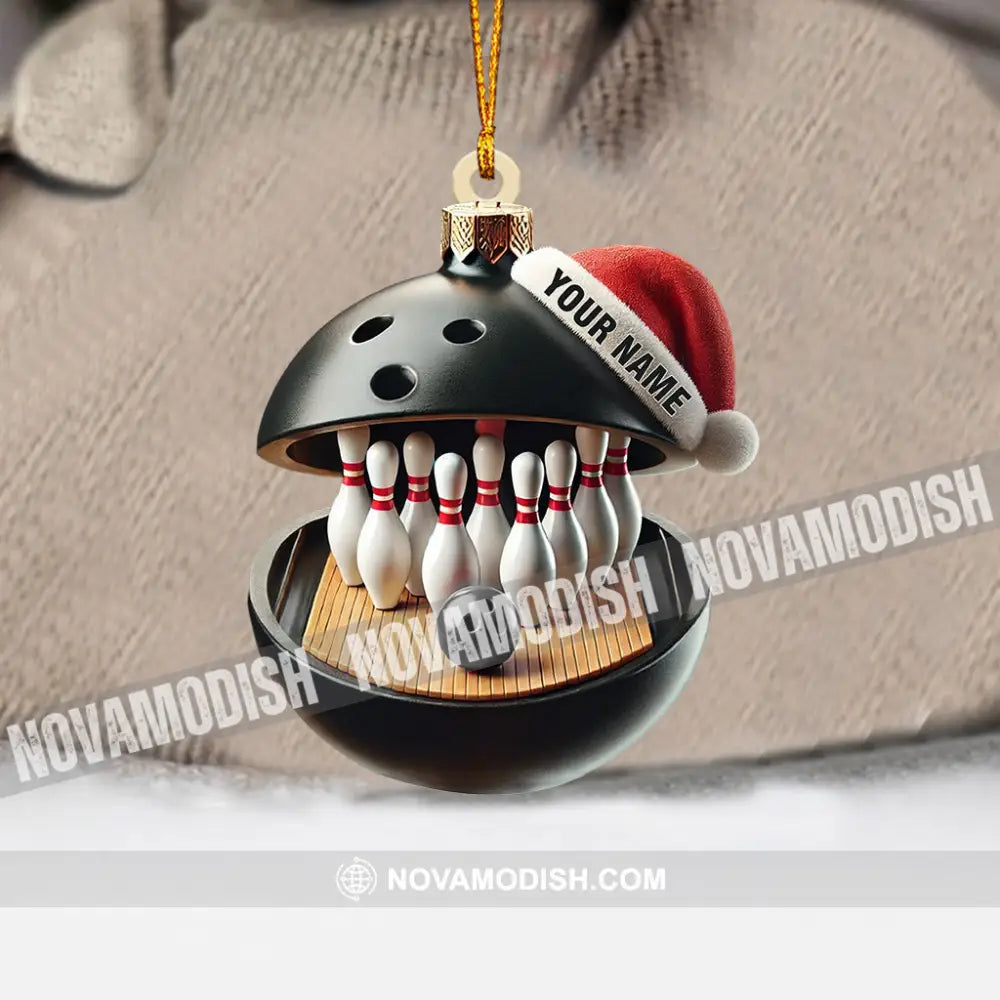 Bowling Lover Christmas Ornament Personalized