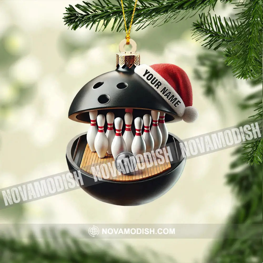 Bowling Lover Christmas Ornament Personalized