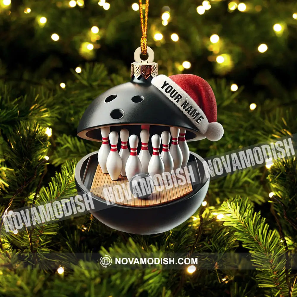 Bowling Lover Christmas Ornament Personalized