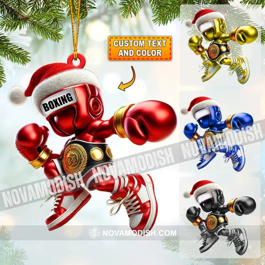 Boxing Christmas Ornament Personalized 3.54’’ / 1