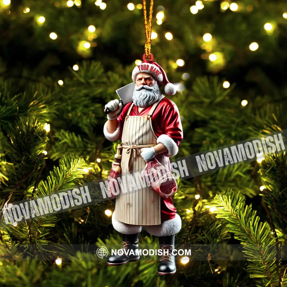 Butcher Santa Home Decor Christmas Ornament Personalized