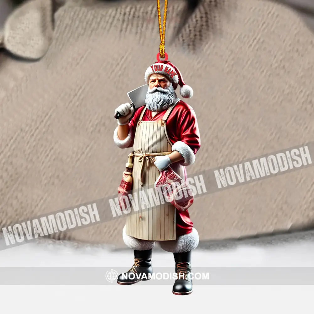 Butcher Santa Home Decor Christmas Ornament Personalized