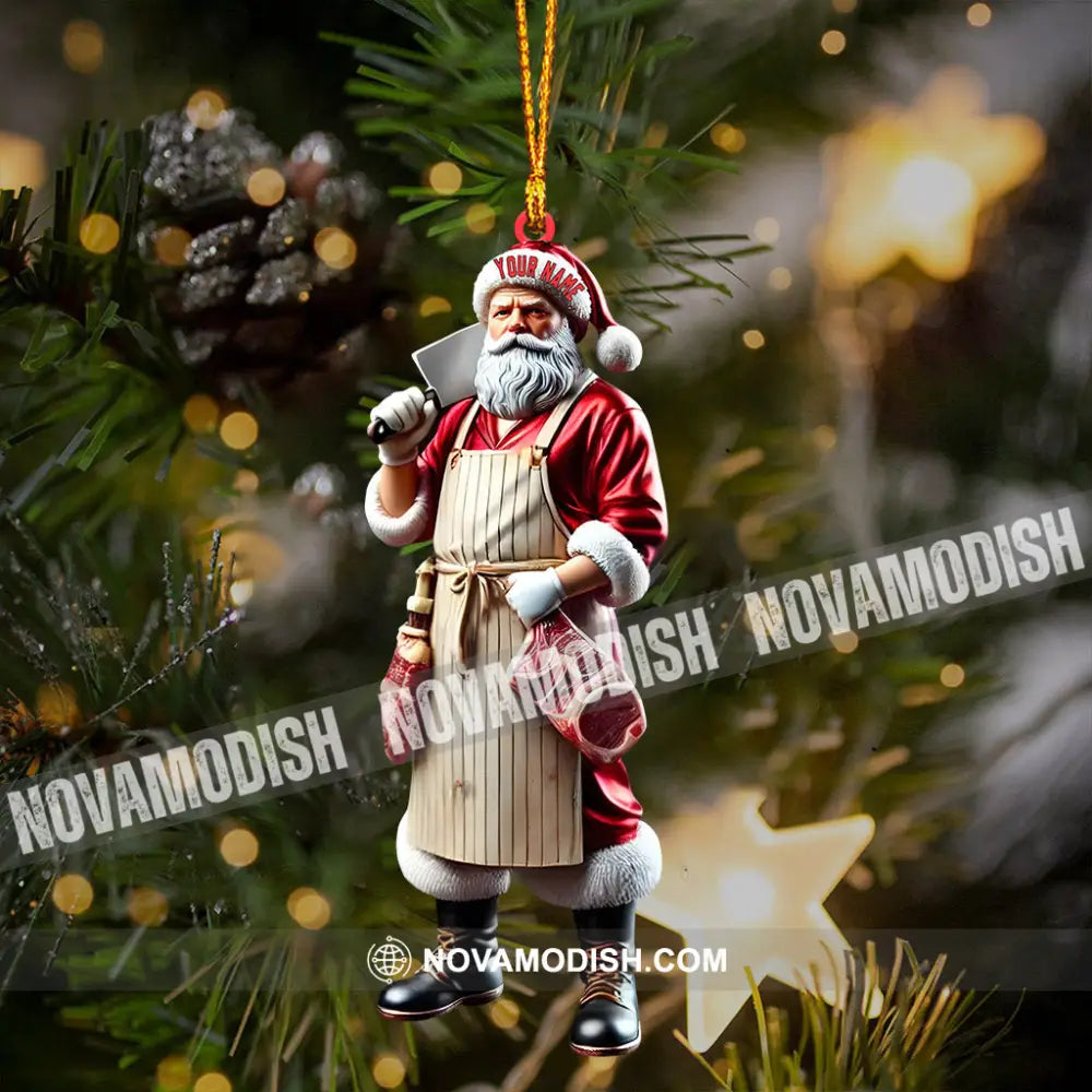 Butcher Santa Home Decor Christmas Ornament Personalized