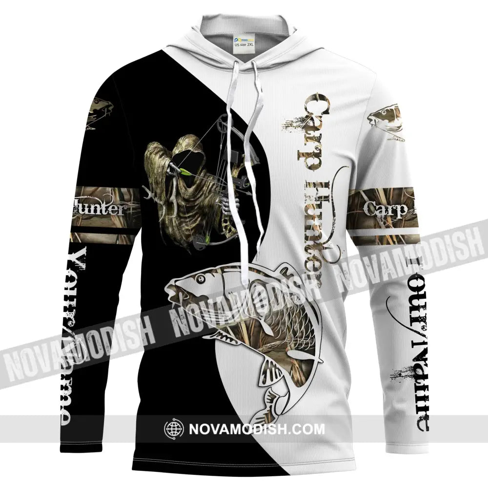 Carp Hunter Bow Fishing Camo Customize Name 3D Shirts Long Sleeve 05.06