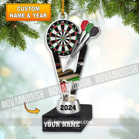 Champion Darts Cup Home Decor Christmas Ornament Personalized 3.54’’ / 1