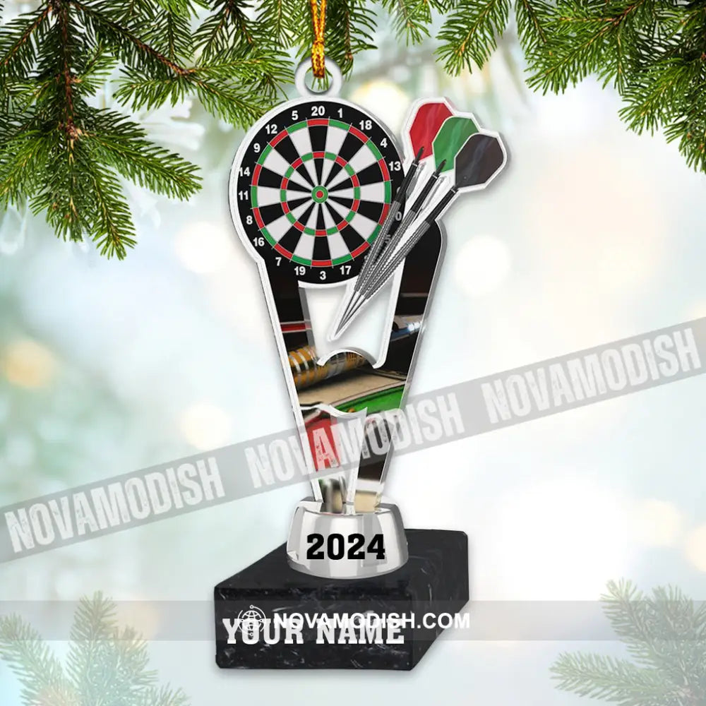 Champion Darts Cup Home Decor Christmas Ornament Personalized