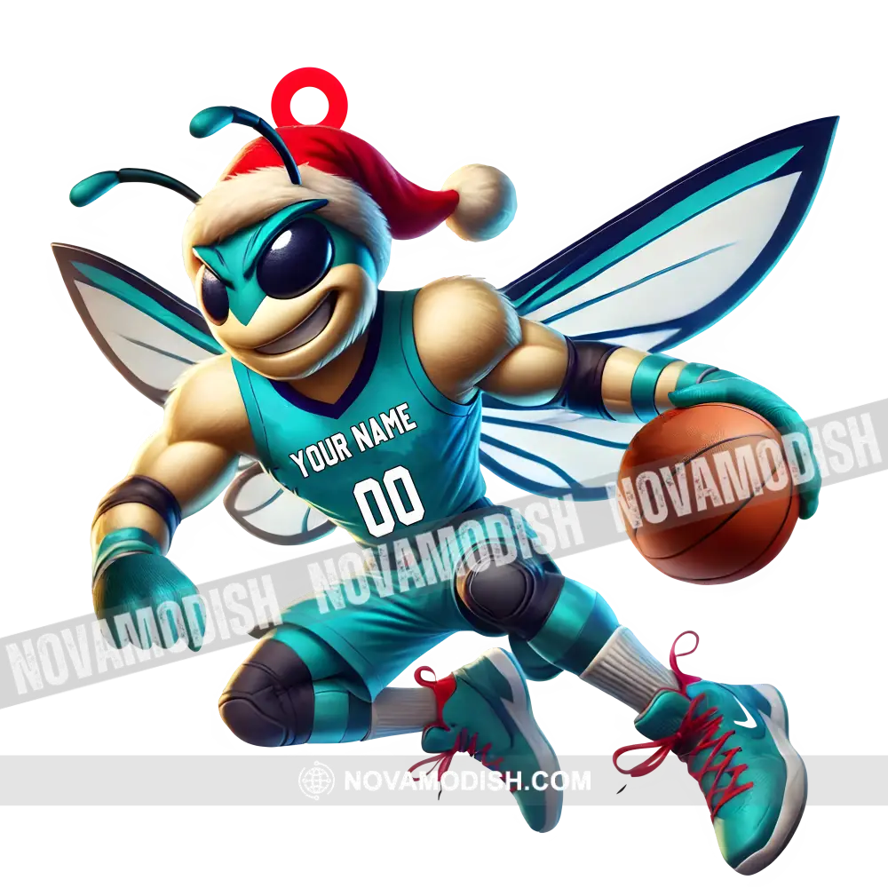 Charlotte Hornets Basketball Christmas Ornament Personalized