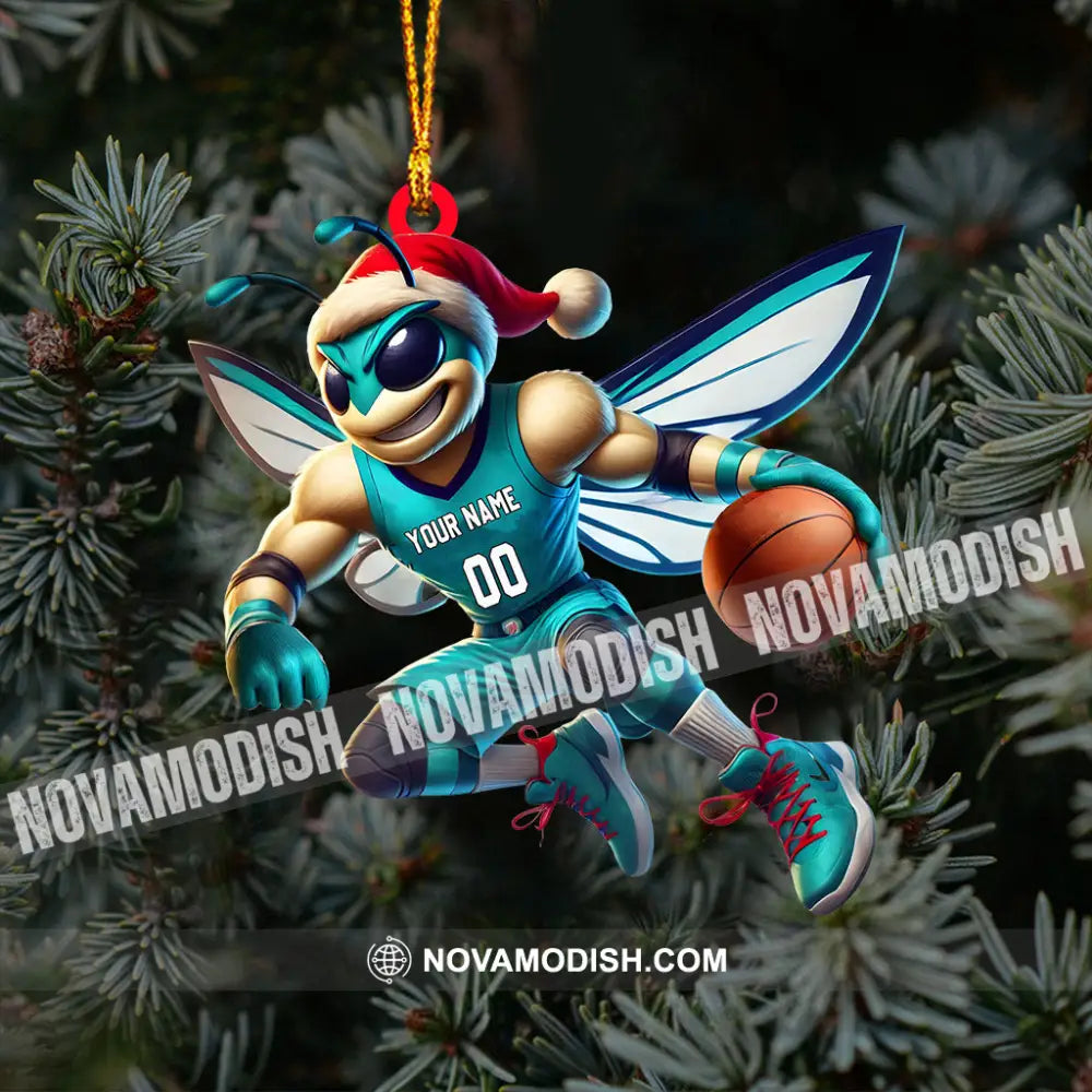 Charlotte Hornets Basketball Christmas Ornament Personalized