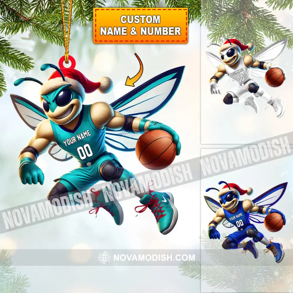 Charlotte Hornets Basketball Christmas Ornament Personalized 3.54’’ / 1