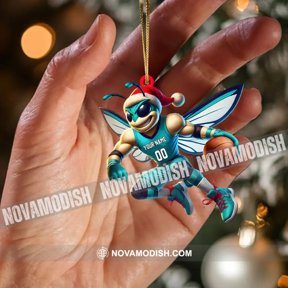 Charlotte Hornets Basketball Christmas Ornament Personalized