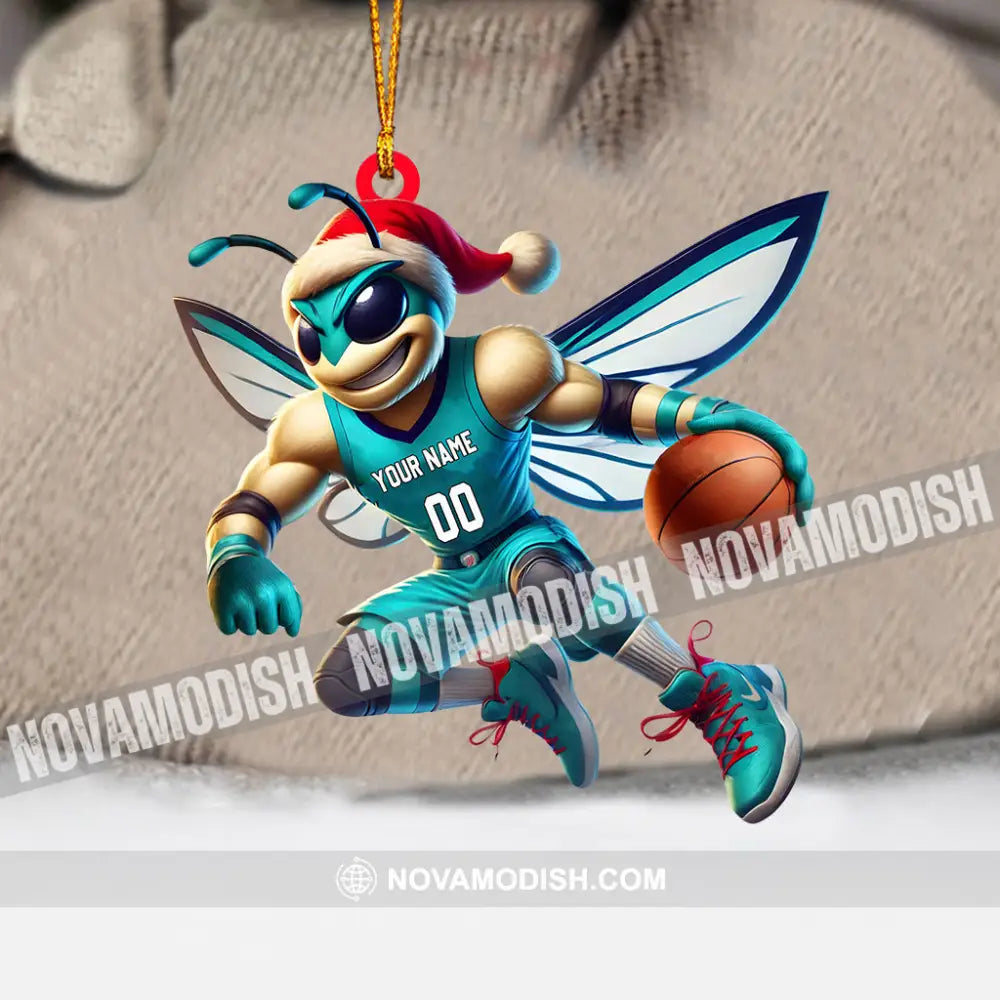 Charlotte Hornets Basketball Christmas Ornament Personalized