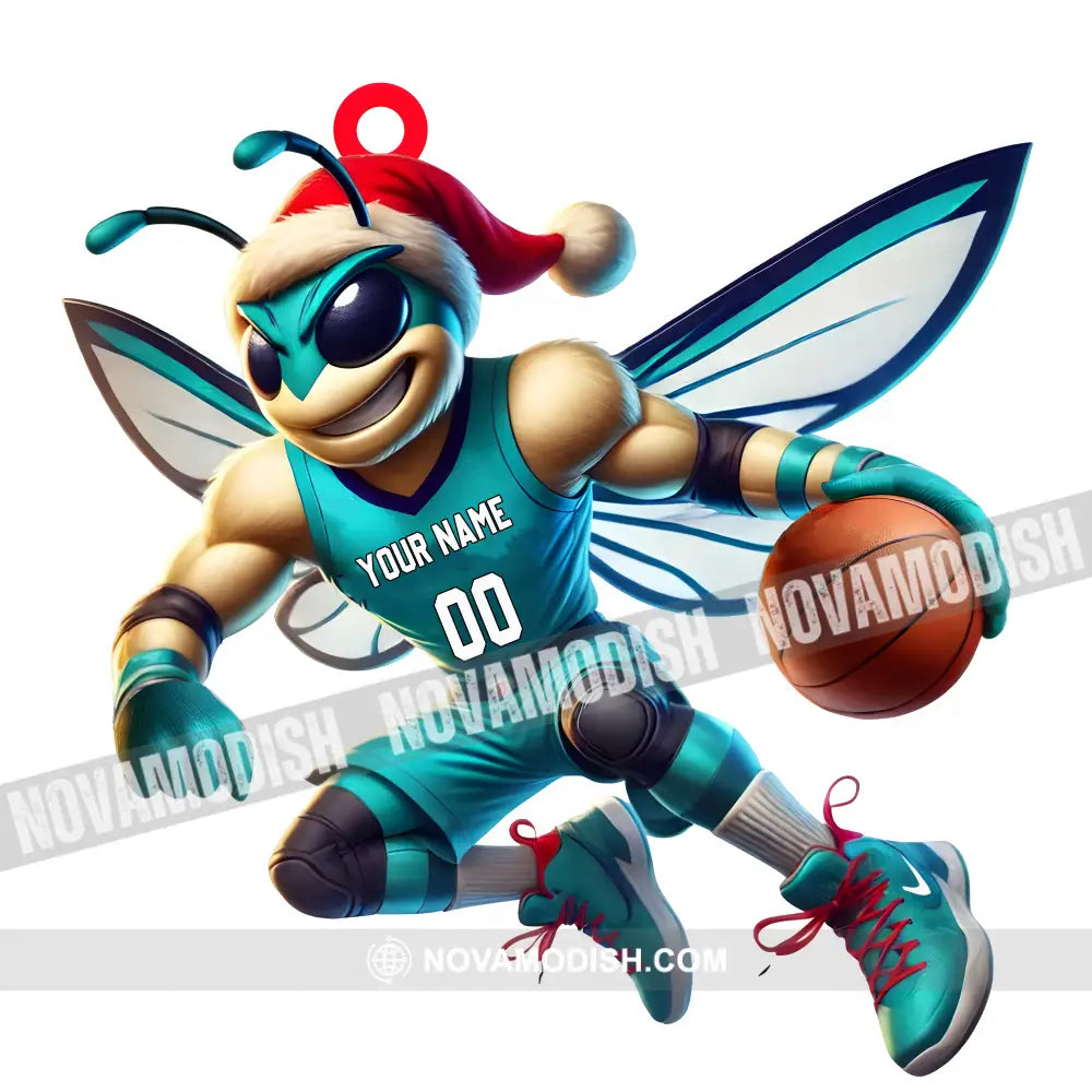 Charlotte Hornets Basketball Christmas Ornament Personalized