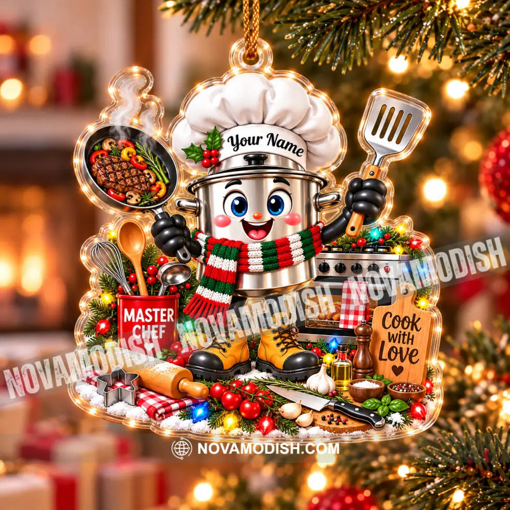 Chef Home Decor Christmas Ornament Personalized Ornament - Ornament
