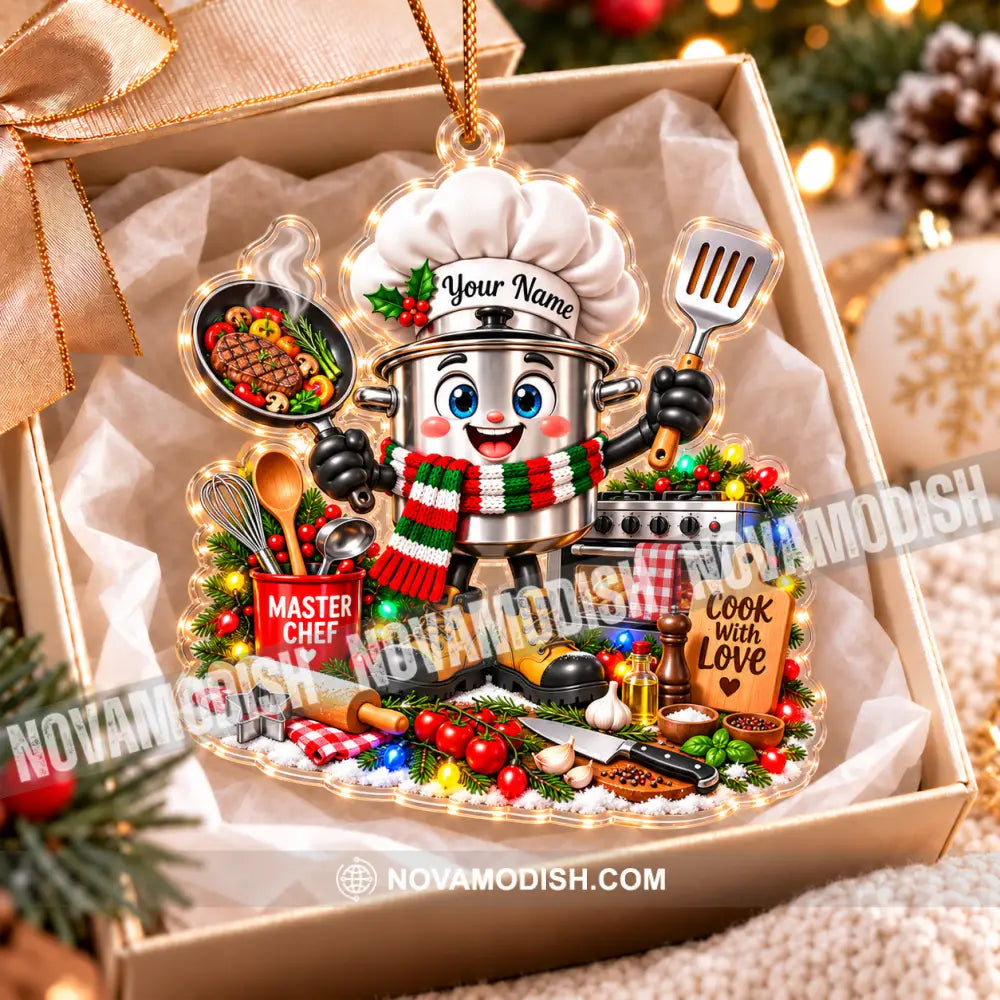Chef Home Decor Christmas Ornament Personalized Ornament - Ornament