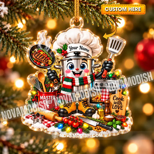 Chef Home Decor Christmas Ornament Personalized Ornament - 3.54’’ / 1 Ornament - Ornament