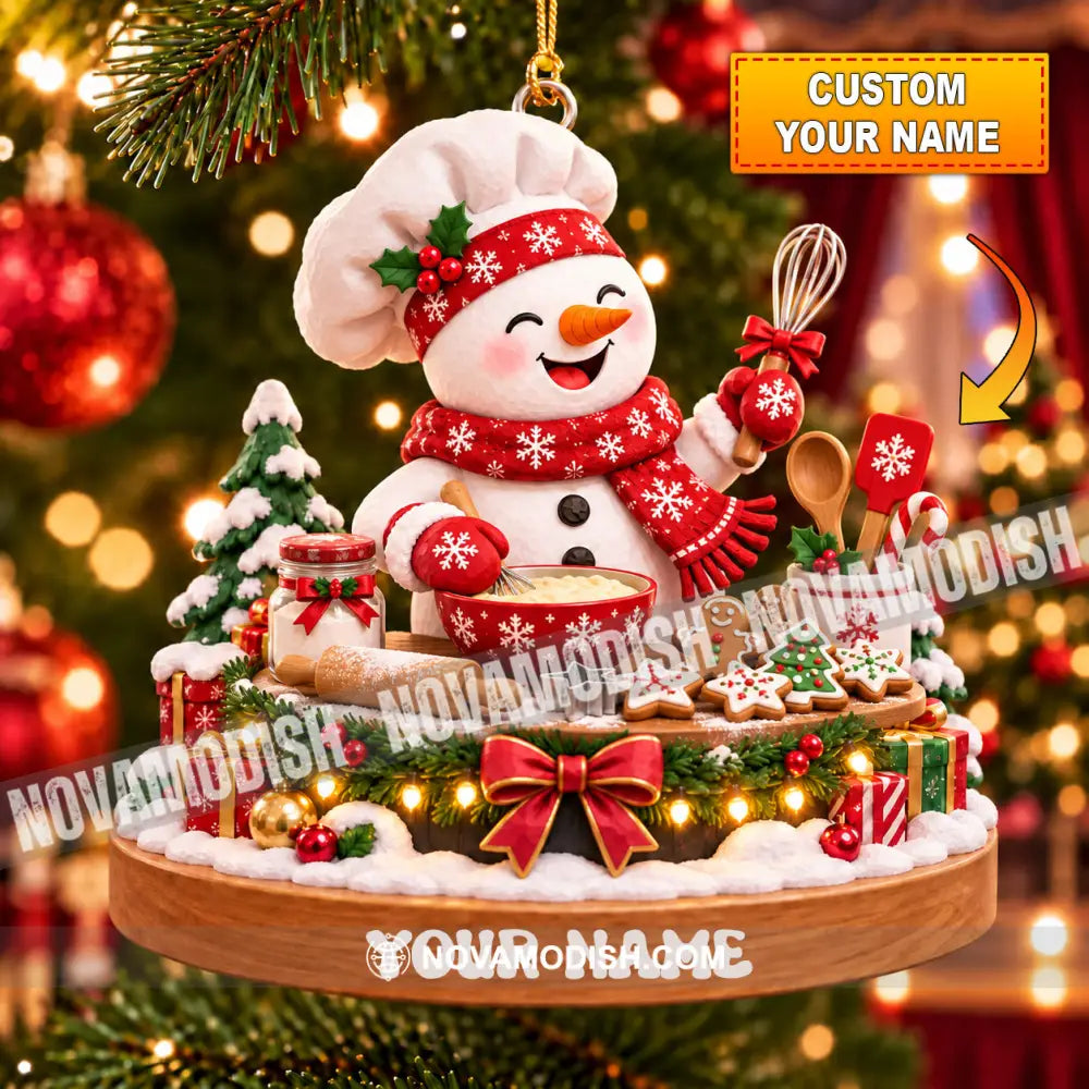 Chef Home Decor Christmas Ornament Personalized Ornament - 3.54’’ / 1 Ornament - Ornament