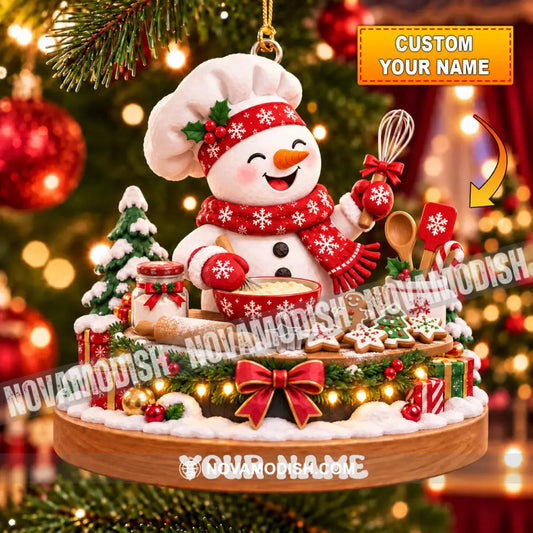 Chef Home Decor Christmas Ornament Personalized Ornament - 3.54’’ / 1 Ornament - Ornament