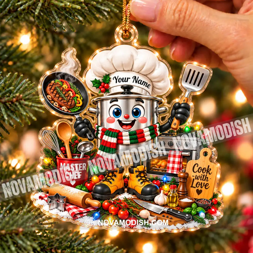 Chef Home Decor Christmas Ornament Personalized Ornament - Ornament