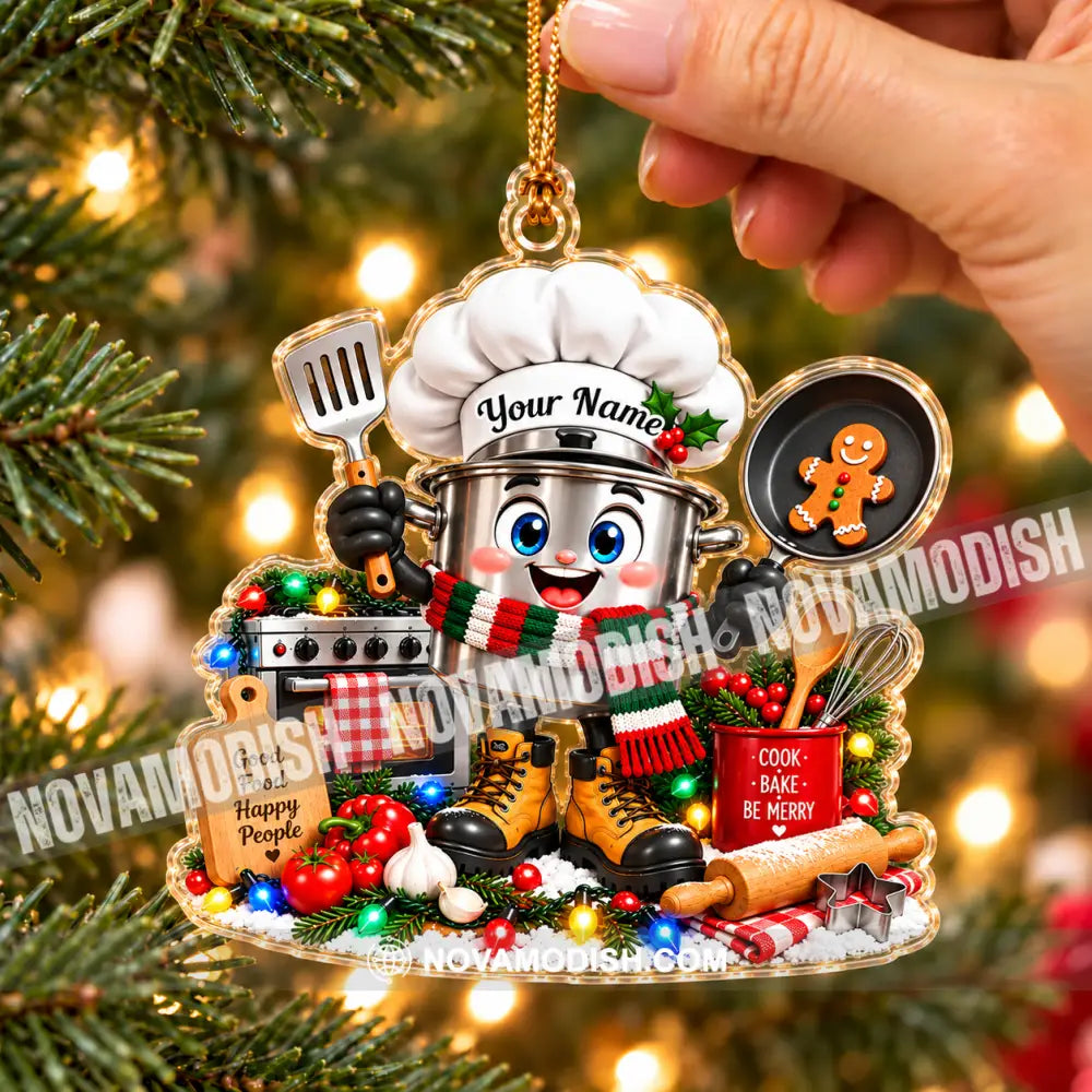 Chef Home Decor Christmas Ornament Personalized Ornament - Ornament