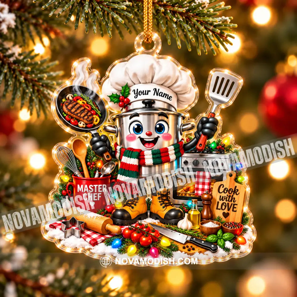 Chef Home Decor Christmas Ornament Personalized Ornament - Ornament